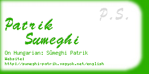 patrik sumeghi business card